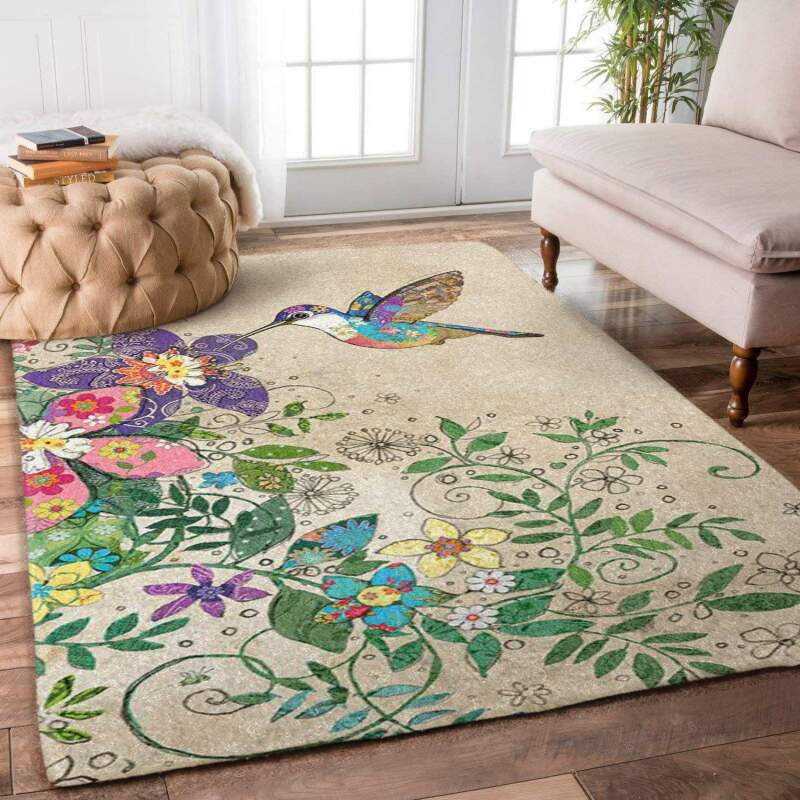 Round Hummingbird Rug Hummingbirds Rug - DESIGN-TREND