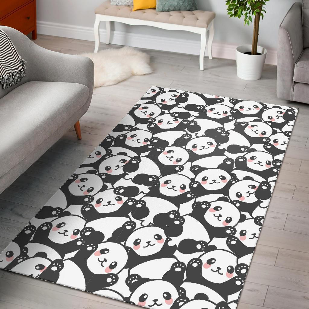 Baby Panda Pattern Print Area Limited Edition Rug - DESIGN-TREND