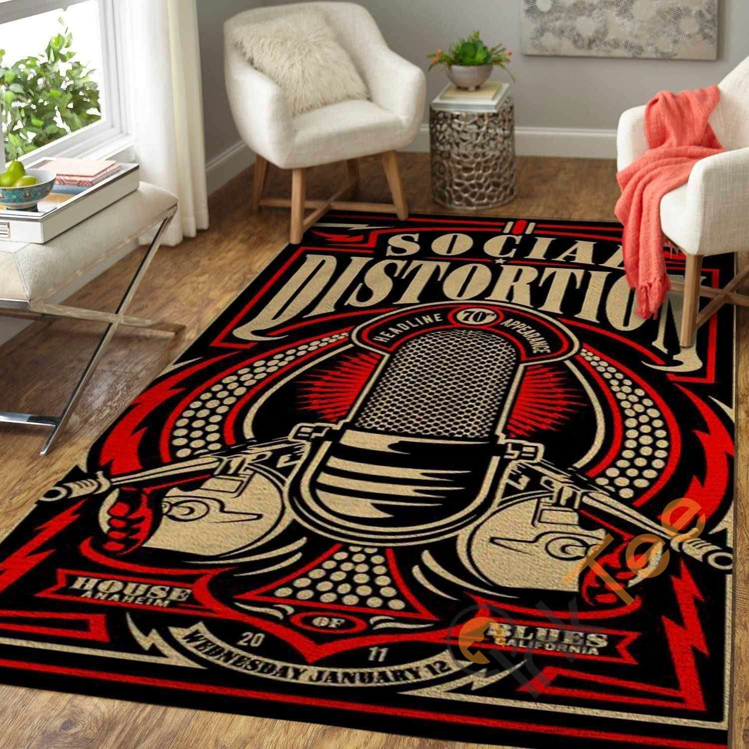 Social Area Rug Social Distortion Band Area Rug - DESIGN-TREND
