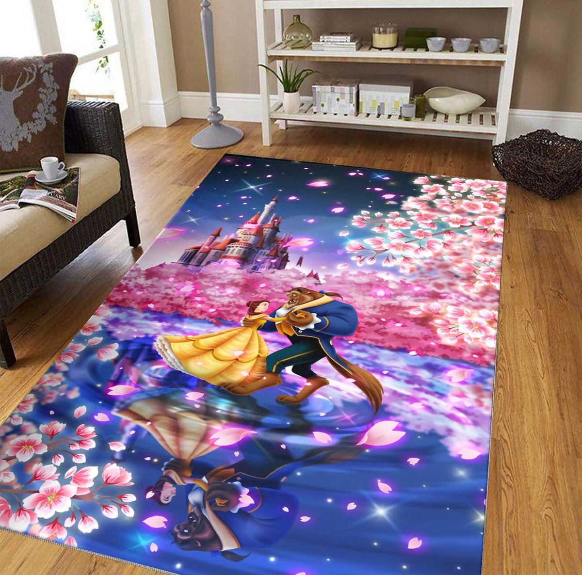 Beauty And The Beast Disney Belle Princess Decorative Floor Rug ...