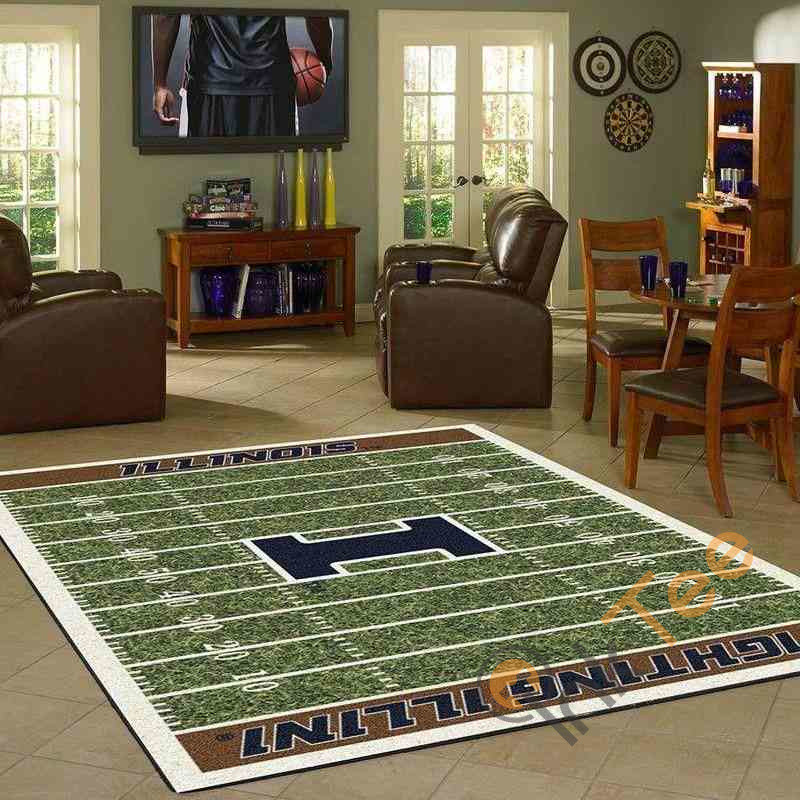Illini Rug Illinois Fighting Illini Home Field Area Rug - DESIGN-TREND