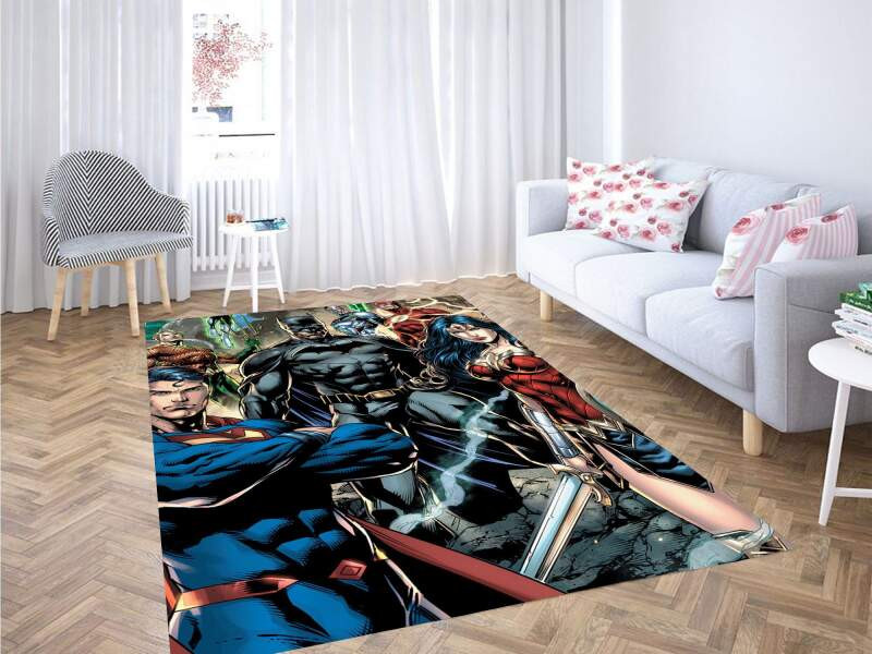 Dc Rug Great Character Justice League Comic Carpet Rug - DESIGN-TREND