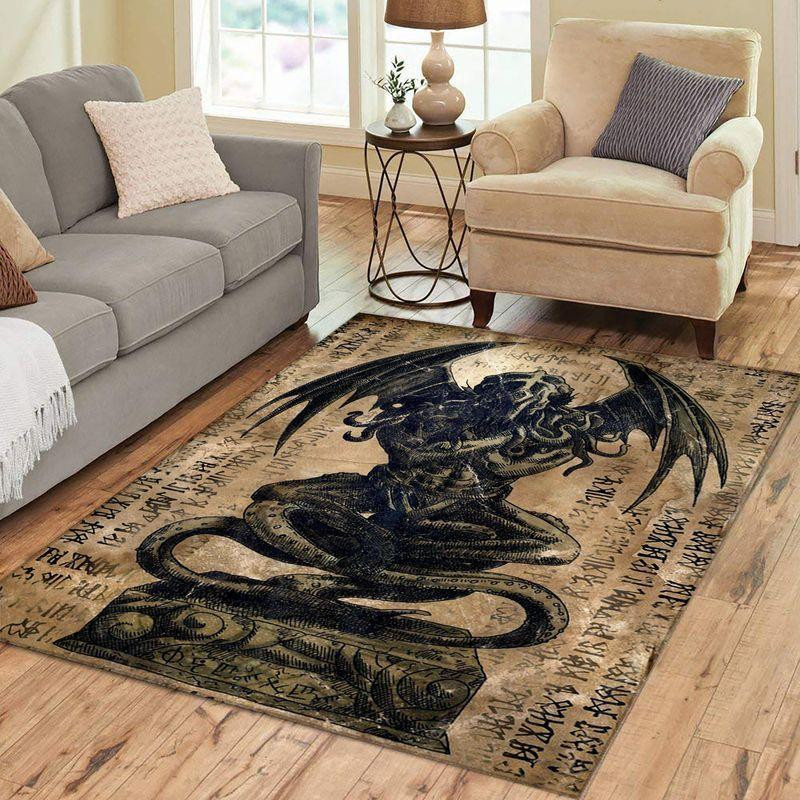 Cthulhu Lovecraft The Ancient Mighty Old God Area Limited Edition Rug ...