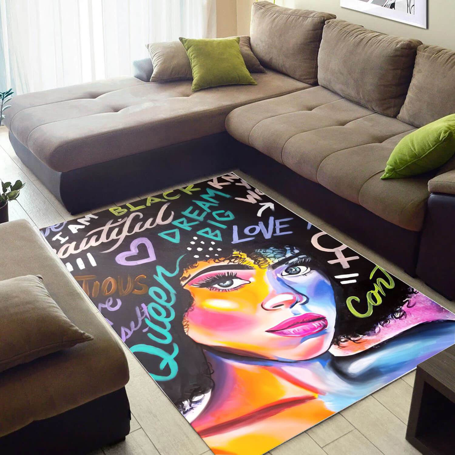 Afrocentric Pretty Black Girl African Print Carpet Themed Decorating I ...