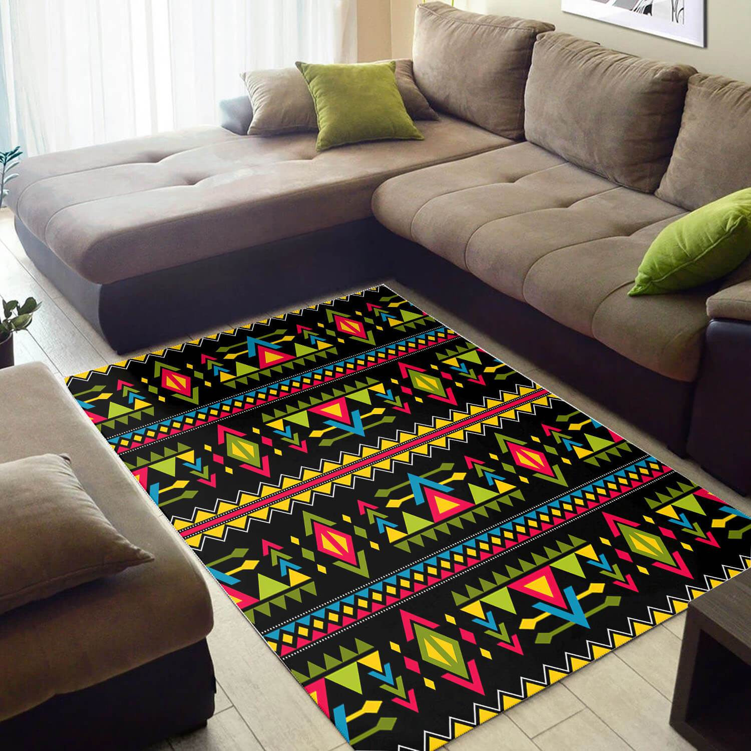 Nice African American Art Afrocentric Pattern Design Floor Carpet Them ...