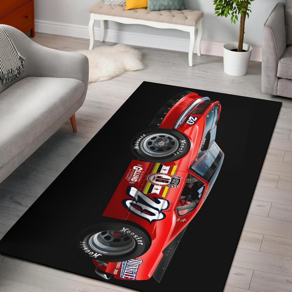 Mustang Race Car Muscle Car Art Area Rug - DESIGN-TREND