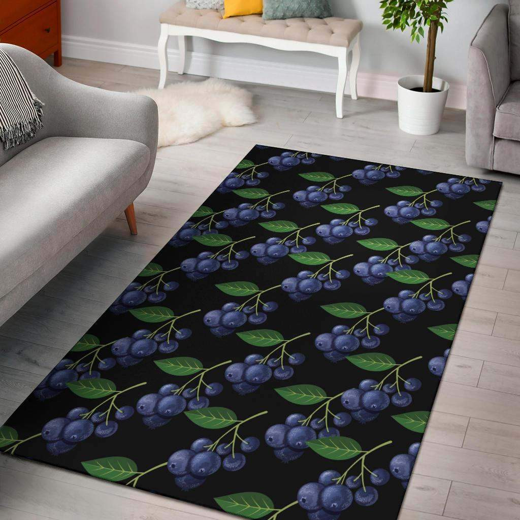 Blueberry Pattern Print Design Limited Edition Rug - DESIGN-TREND