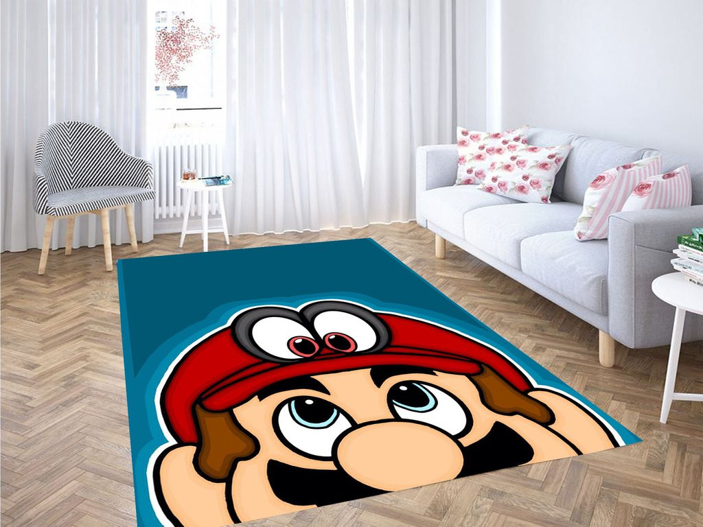Super Mario Close Up Living Room Modern Carpet Rug - DESIGN-TREND
