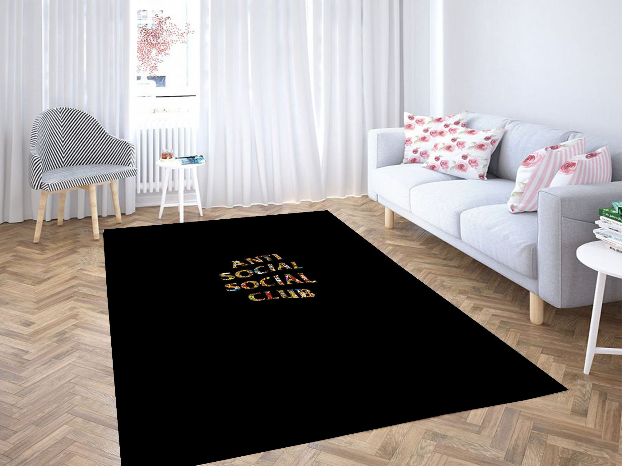 Social Area Rug Pop Art Anti Social Social Club Carpet Rug - DESIGN-TREND