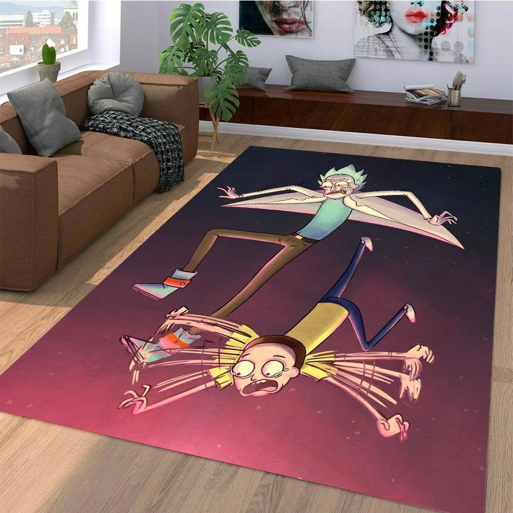 Rick And Morty Falling Area Rug - DESIGN-TREND