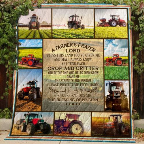 Tractor Quilt Blanket Throw Blanket - DESIGN-TREND
