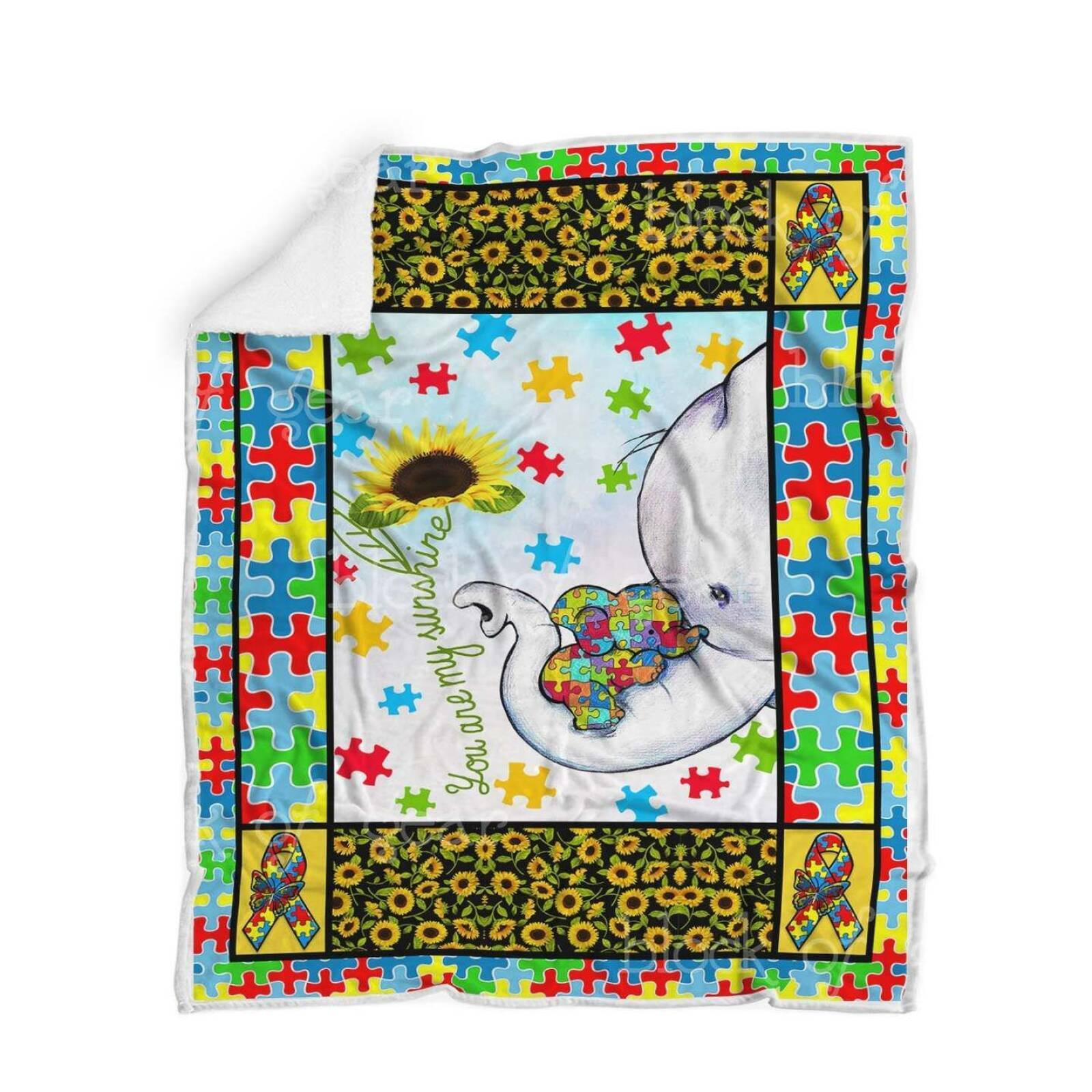 Autism You Are My Sunshine 3D Customized Quilt - DESIGN-TREND