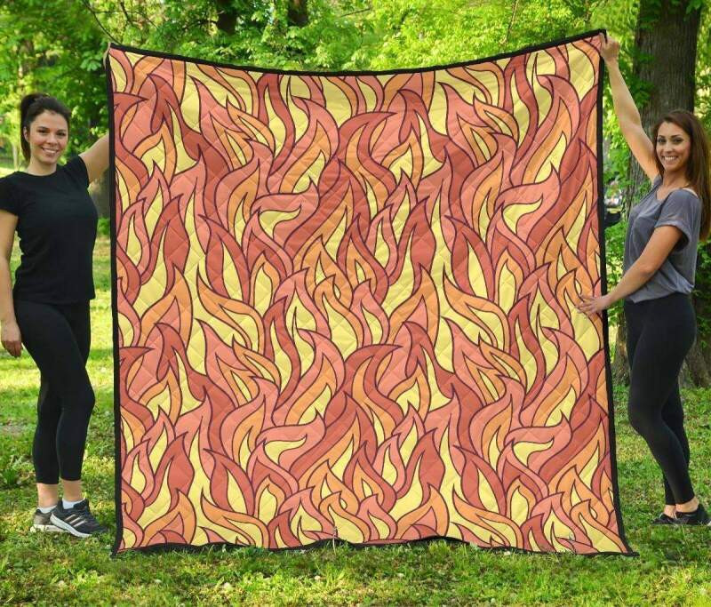 Fire Flame 3D Customized Quilt - DESIGN-TREND