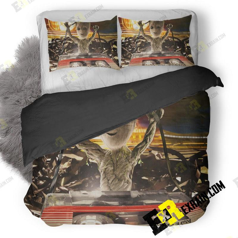 Groot Beding Over Baby Groot Empire Magazine Cover Hd 3D Customized Duvet Cover Bedding ...
