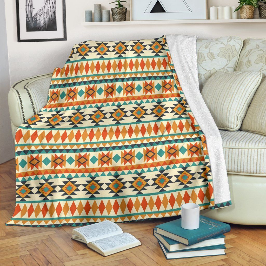 Tribal Native American Aztec Sherpa Fleece - DESIGN-TREND