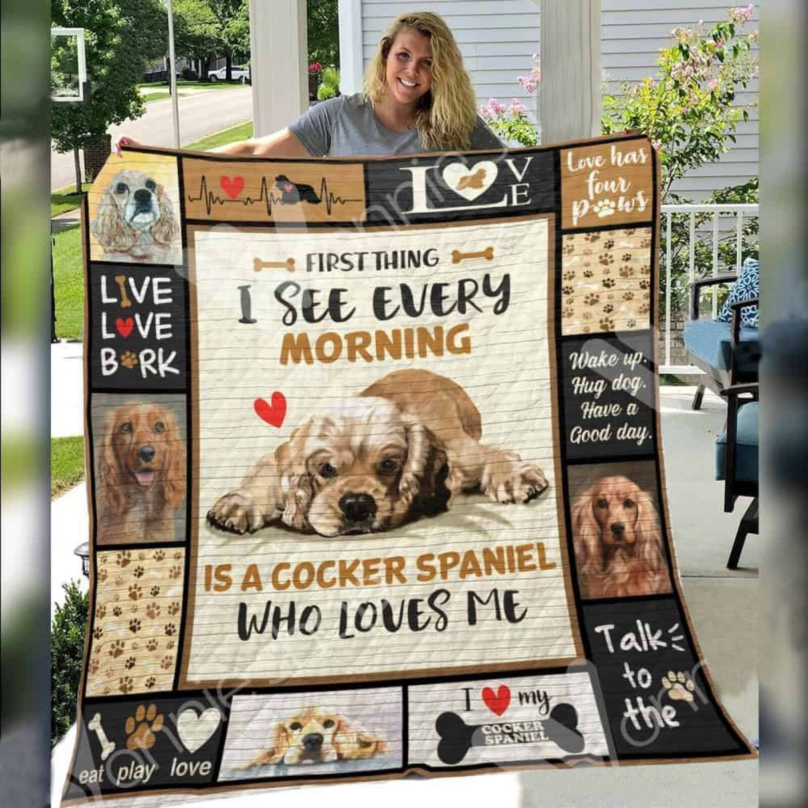 Cocker Spaniel Dog 3D Customized Quilt - DESIGN-TREND
