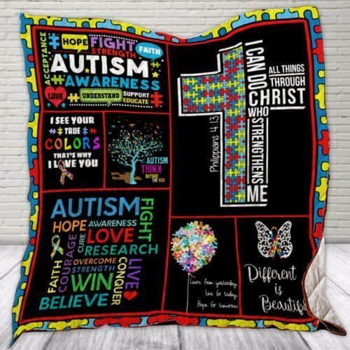 See Your TRUE Colors Autism 3D Customized Quilt - DESIGN-TREND