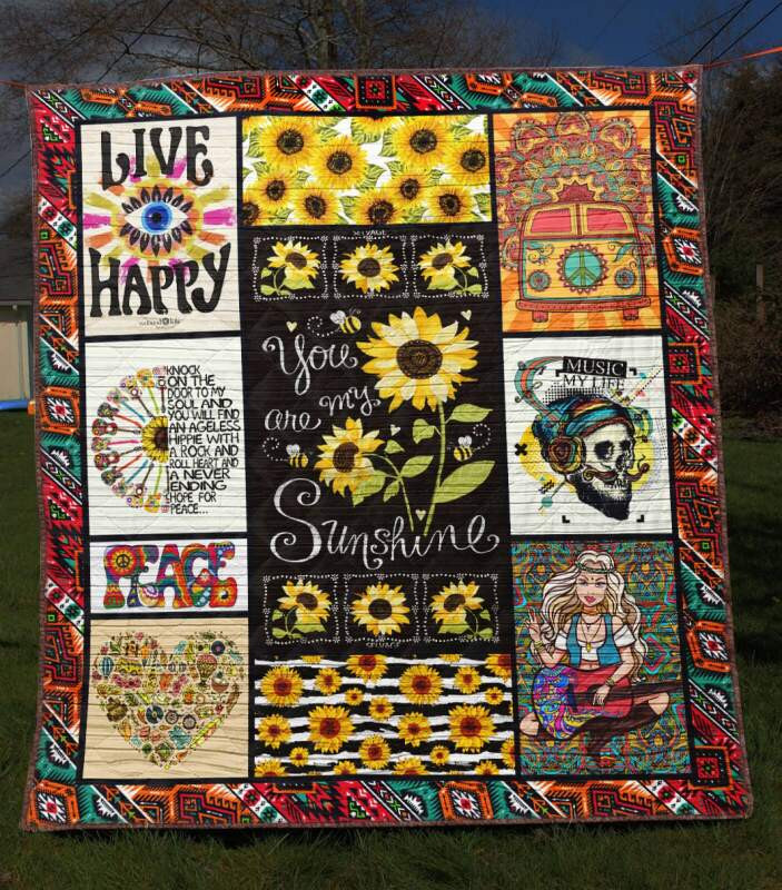 Hippie Quilt Blanket Throw Blanket - DESIGN-TREND
