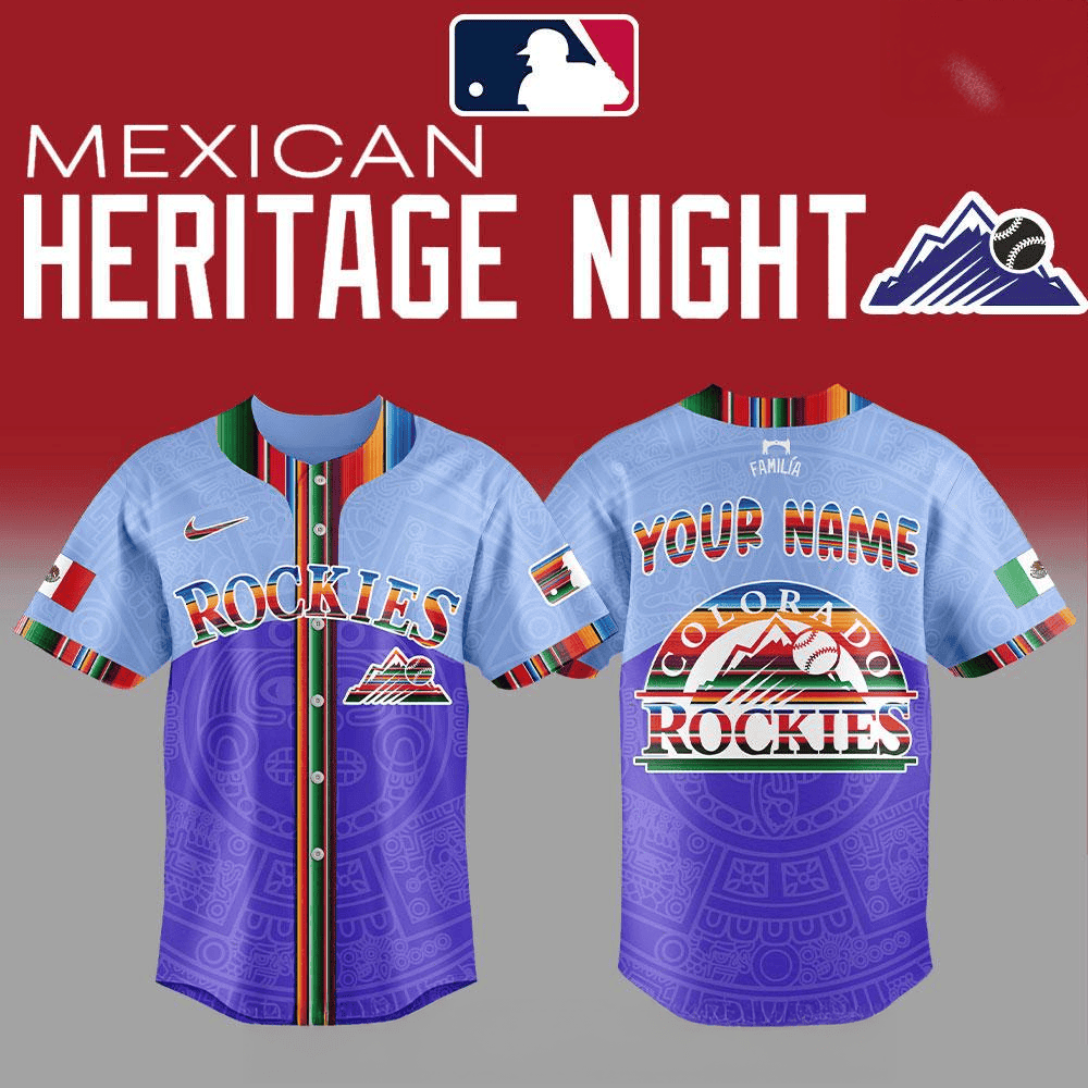 Custom Colorado Rockies 2026 Mexican Heritage Night Special Jersey ...