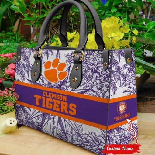Clemson Tigers Women Leather Hand Bag