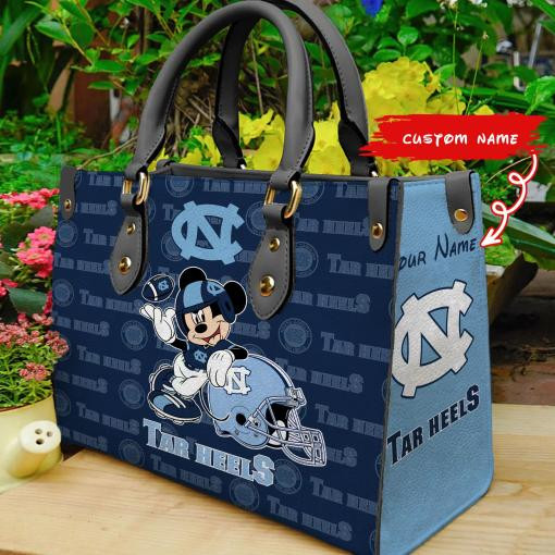 North Carolina Tar Heels Mickey Women Leather Hand Bag