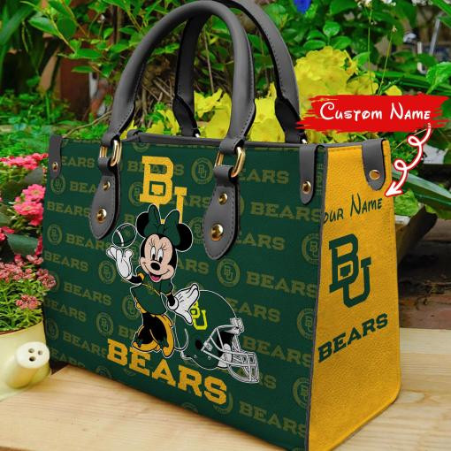 P Baylor Bears Minnie Women Leather Hand Bag