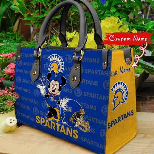 P San Jose State Spartans Minnie Women Leather Hand Bag