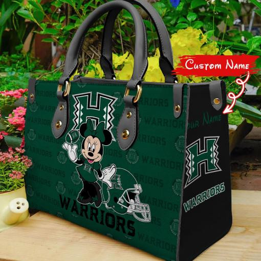 P Hawaii Rainbow Warriors Minnie Women Leather Hand Bag