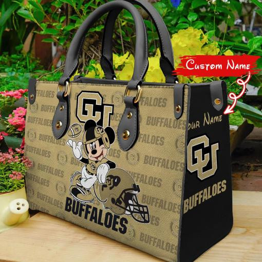P Colorado Buffaloes Mickey Women Leather Hand Bag