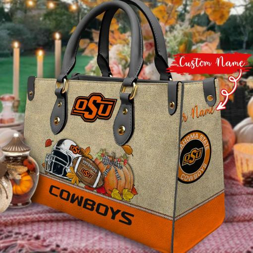 Oklahoma State Cowboys Autumn Women Leather Hand Bag