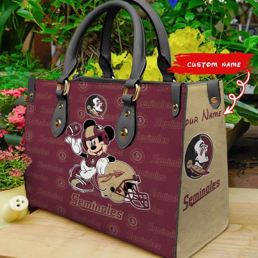 Florida State Seminoles Mickey Women Leather Hand Bag