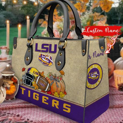 LSU Tigers Autumn Women Leather Hand Bag