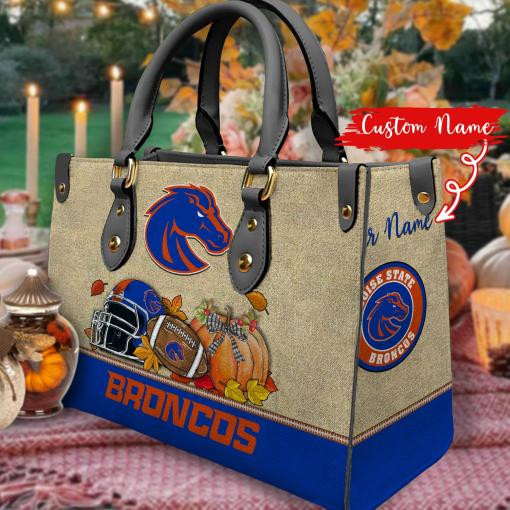 Boise State Broncos Autumn Women Leather Hand Bag