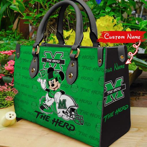 P Marshall Thundering Herd Mickey Women Leather Hand Bag