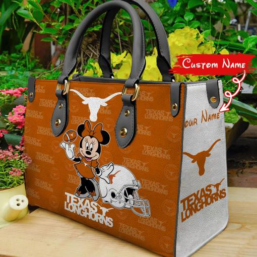 Texas Longhorns Minnie Women Leather Hand Bag