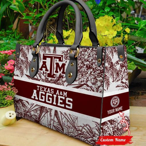 Texas A_M Aggies Women Leather Hand Bag
