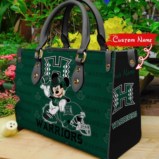 P Hawaii Rainbow Warriors Mickey Women Leather Hand Bag