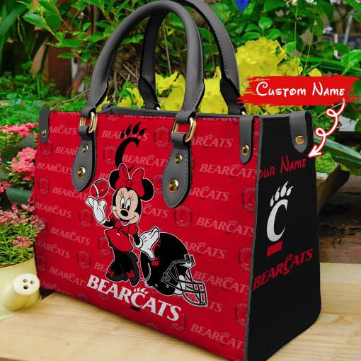 P Cincinnati Bearcats Minnie Women Leather Hand Bag