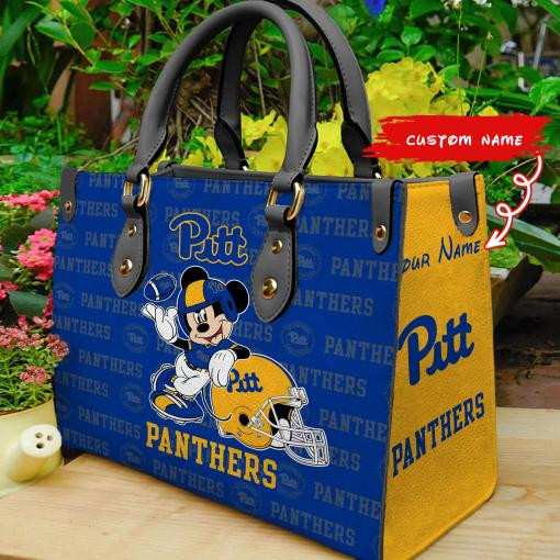 Pittsburgh Panthers Mickey Women Leather Hand Bag
