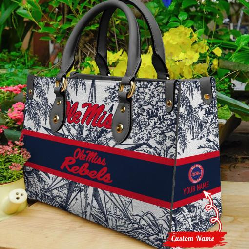 Ole Miss Rebels Women Leather Hand Bag