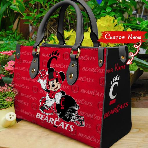 P Cincinnati Bearcats Mickey Women Leather Hand Bag