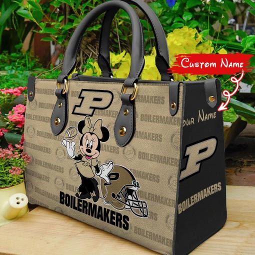 P Purdue Boilermakers Minnie Women Leather Hand Bag