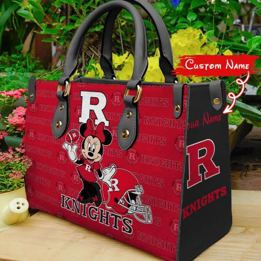 P Rutgers Scarlet Knights Minnie Women Leather Hand Bag