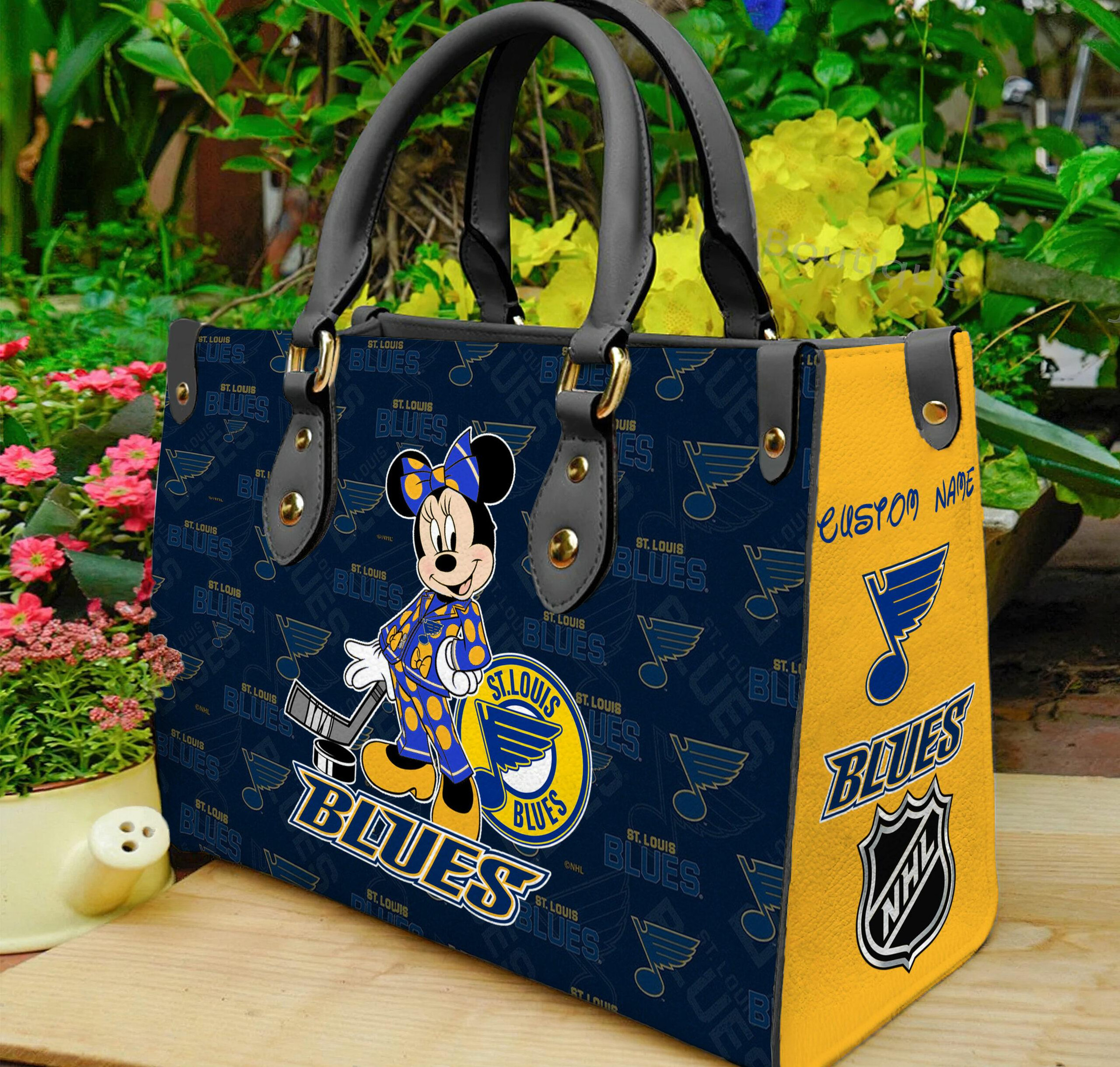 St. Louis Blues Minnie Women Leather Hand Bag