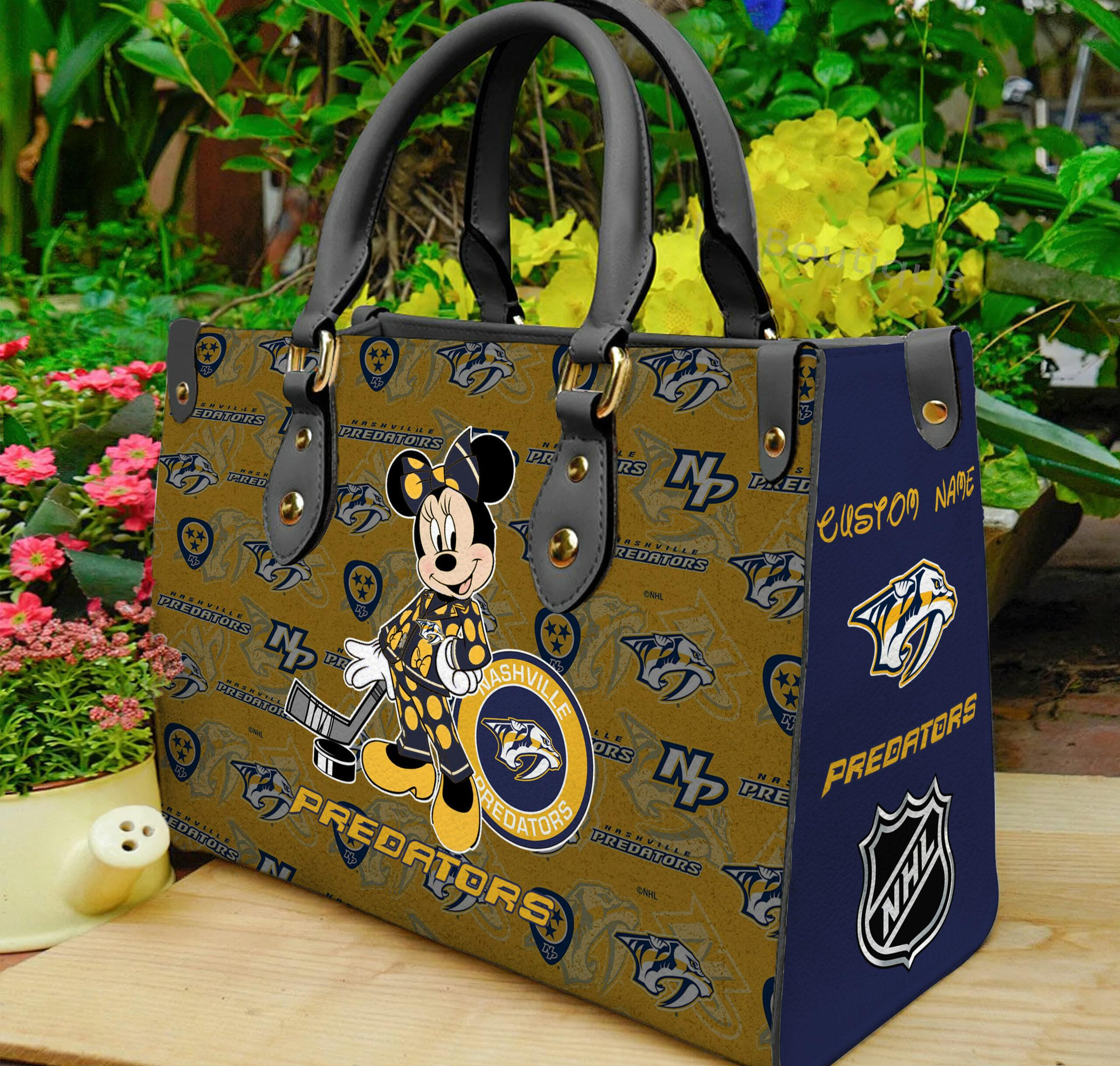 Nashville Predators Minnie Women Leather Hand Bag