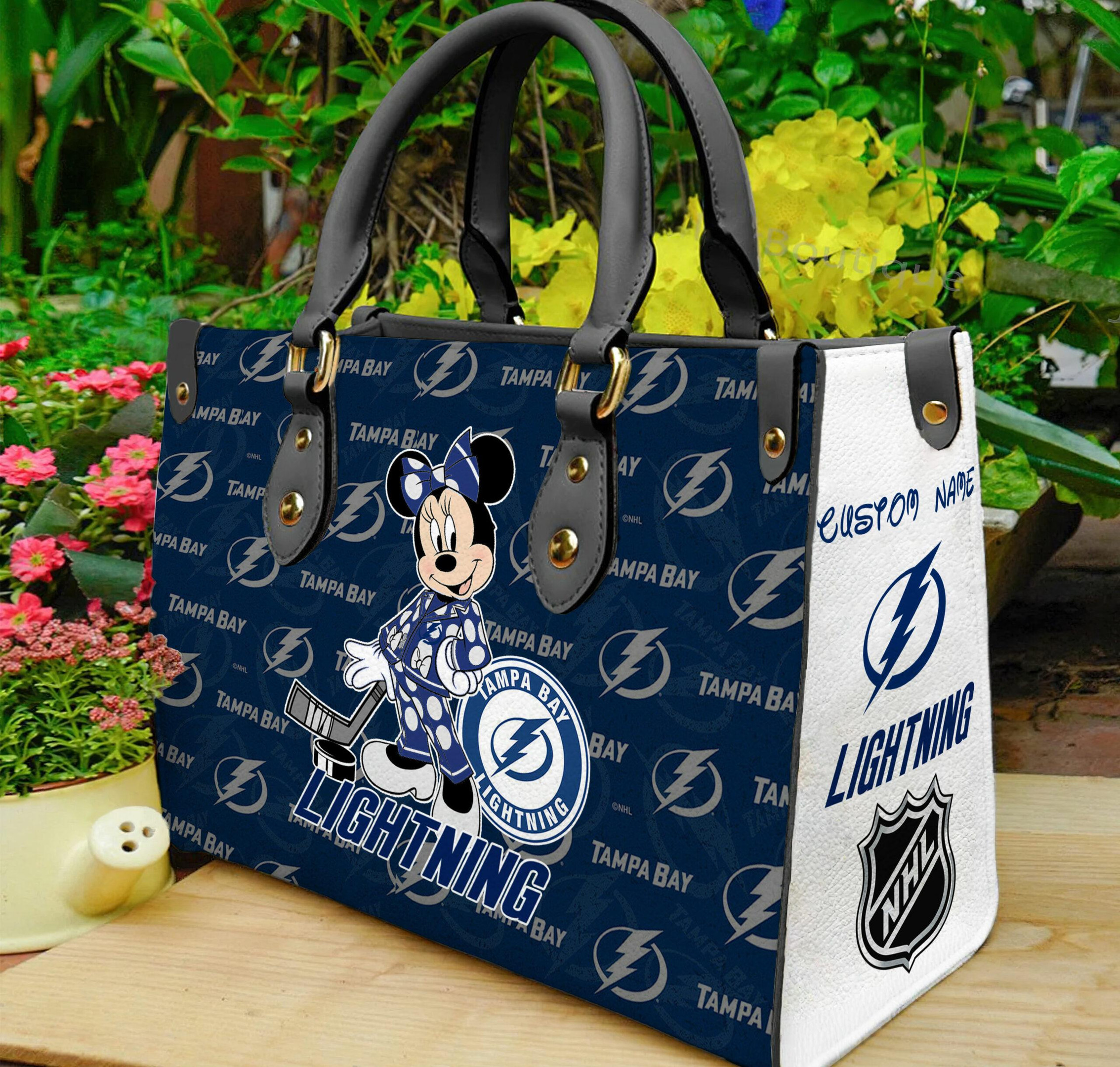 Tampa Bay Lightning Minnie Women Leather Hand Bag