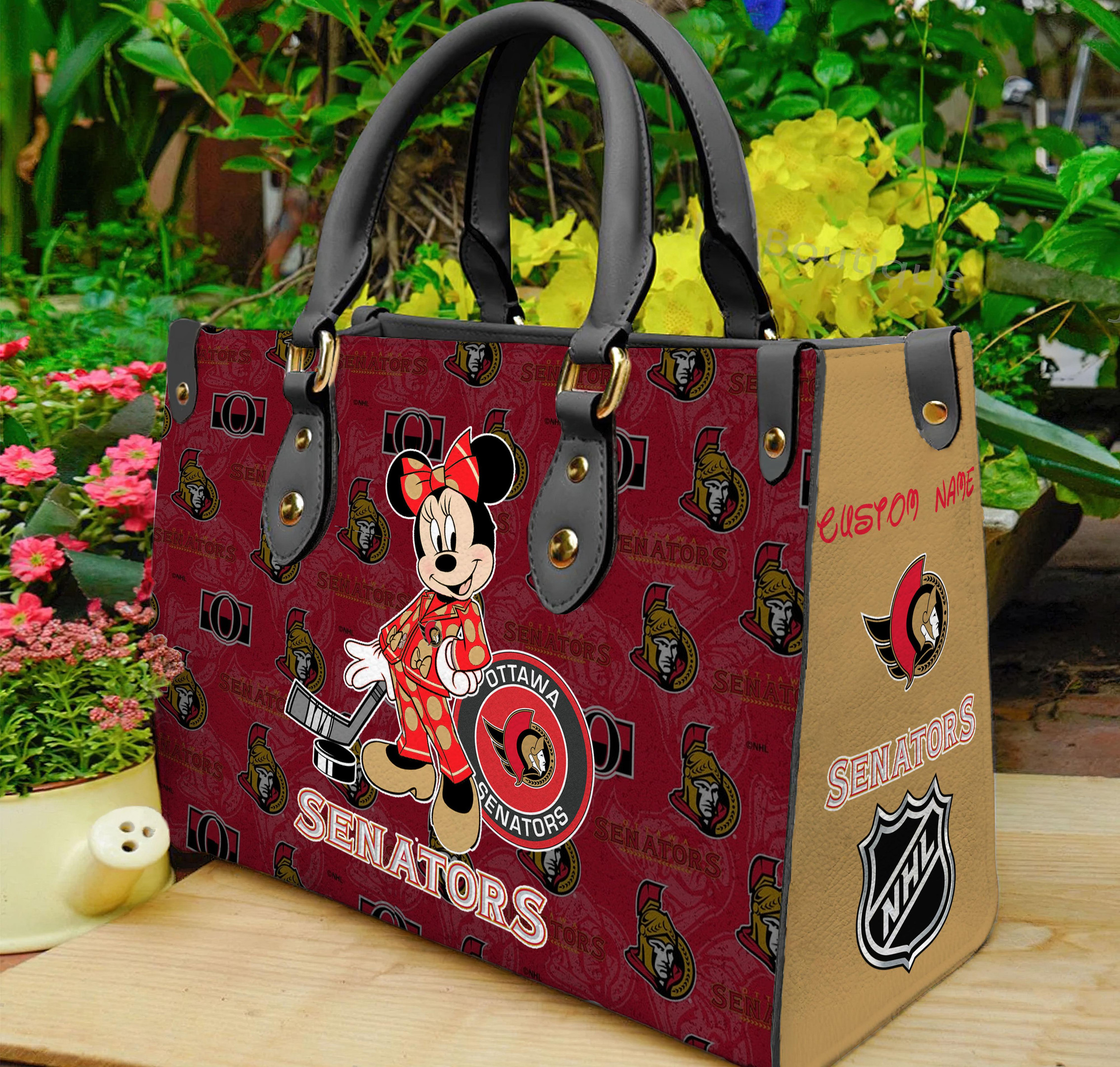 Ottawa Senators Minnie Women Leather Hand Bag