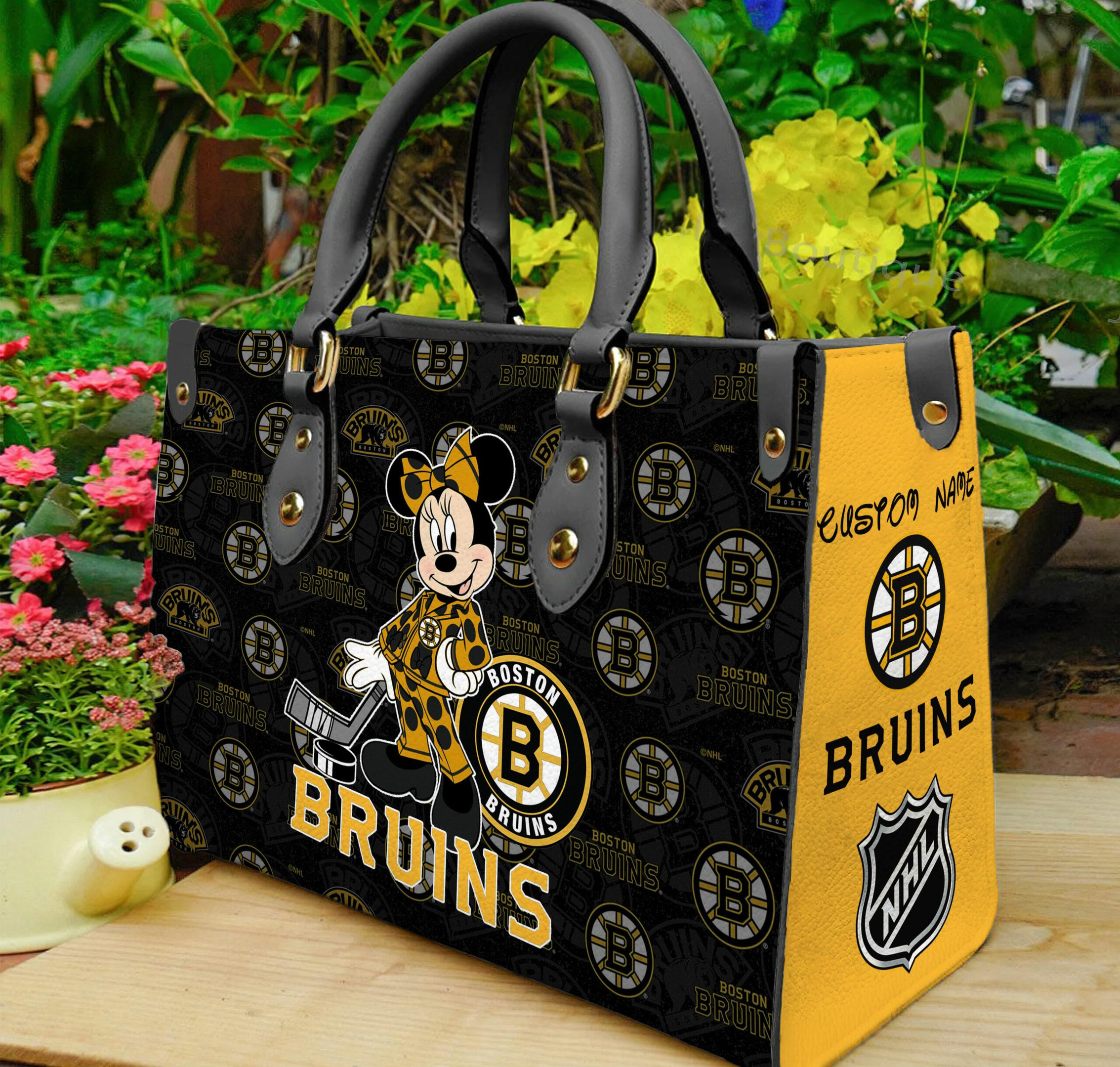 Boston Bruins Minnie Women Leather Hand Bag