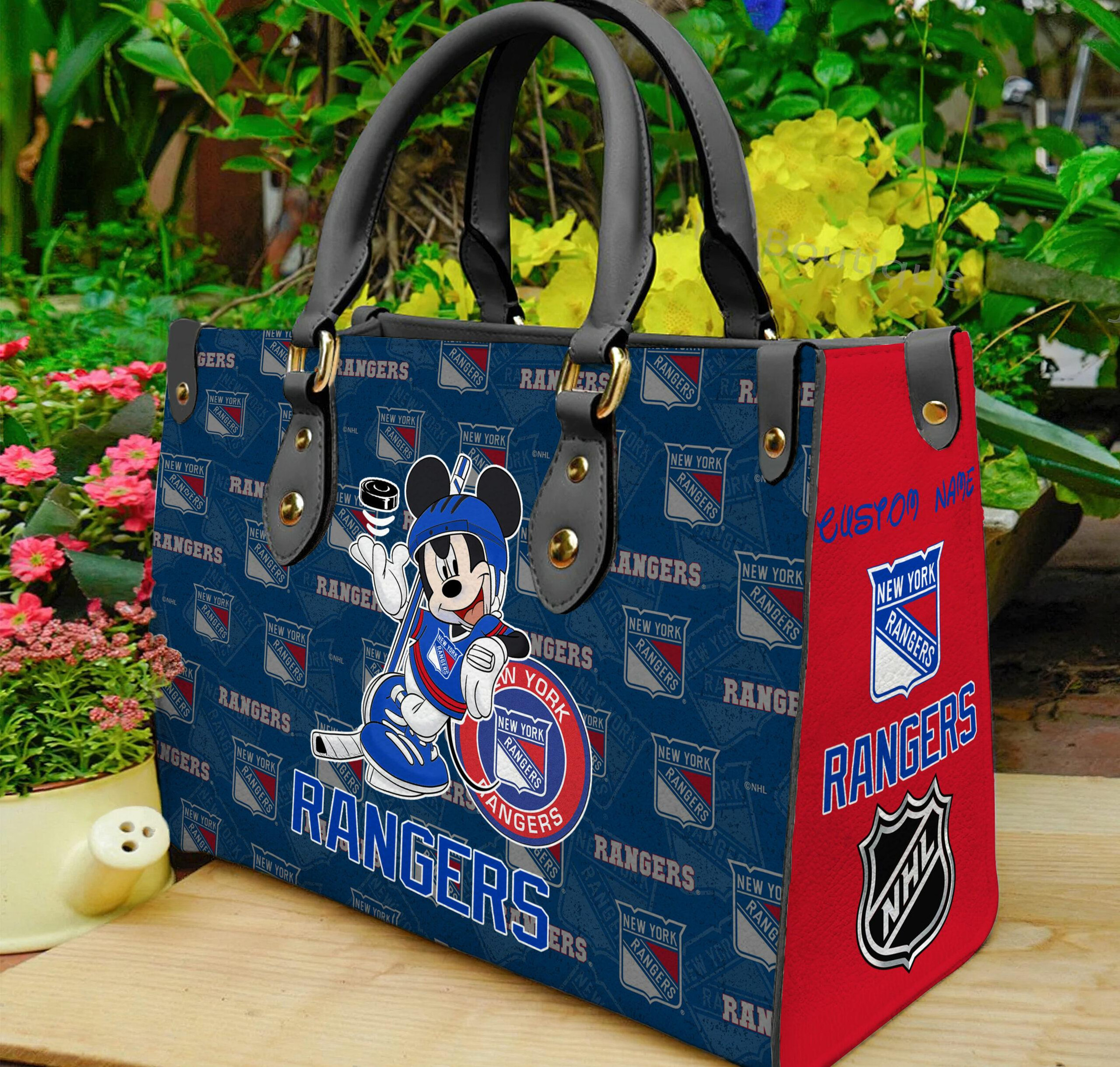 New York Rangers Mickey Women Leather Hand Bag