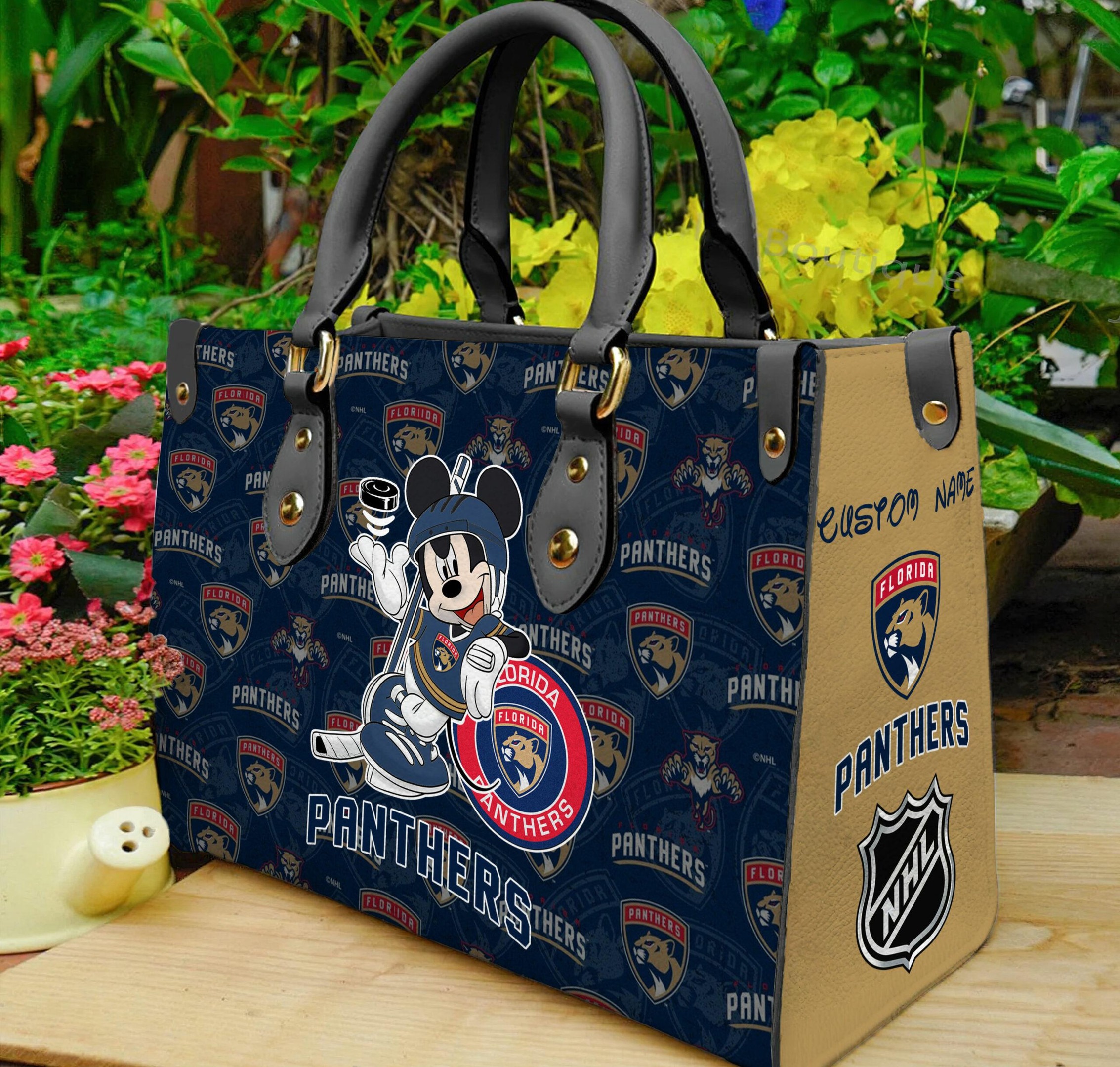 Florida Panthers Mickey Women Leather Hand Bag